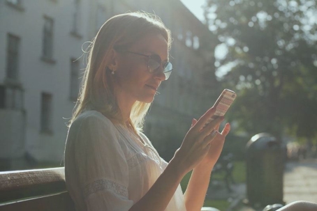 person checking their phone